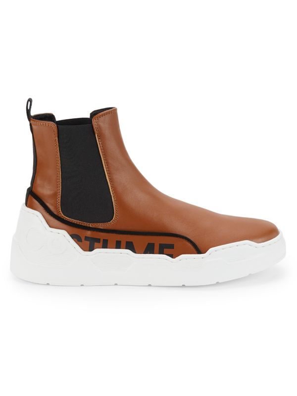 Costume National Leather High Top Sneakers